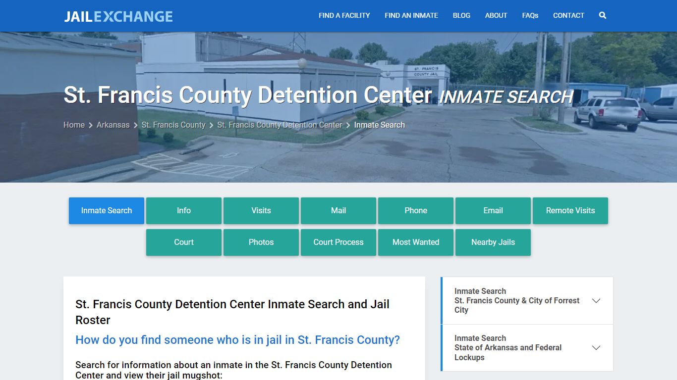 St. Francis County Detention Center Inmate Search - Jail Exchange